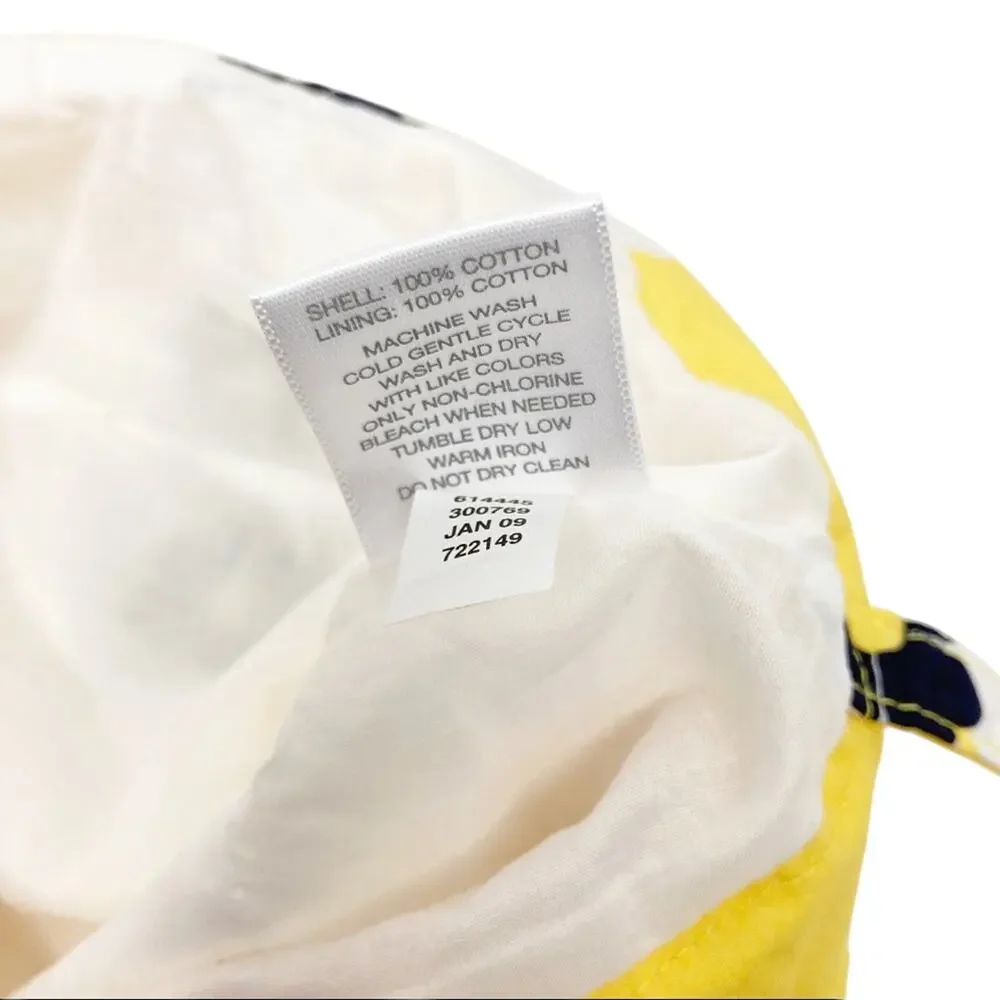 Baby Gap Yellow White Floral Bucket Hat 6-12M